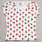 Girls (7-16) Jolie & Joy Puff Sleeve Strawberry Bow Tee - image 1