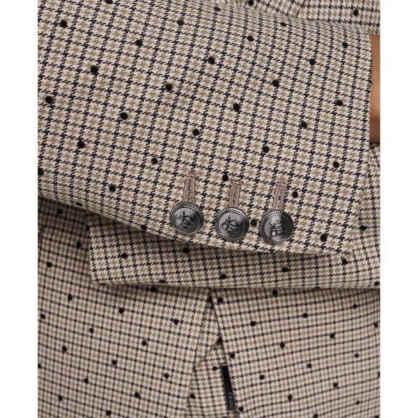 Womens DKNY Long Sleeve Embellished Houndstooth Blazer