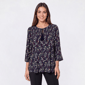 Petite Preswick & Moore(R) 3/4 Sleeve Floral Keyhole Neck Blouse - image 1