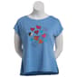Womens New York Laundry Short Sleeve Embellished Hearts Tee - image 1