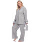 Plus Size White Mark Dotted Long Sleeve 3pc. Pajama Set - image 3
