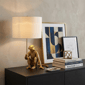 HomeRoots 26in. Antiqued Gold Sitting Monkey Table Lamp - image 1