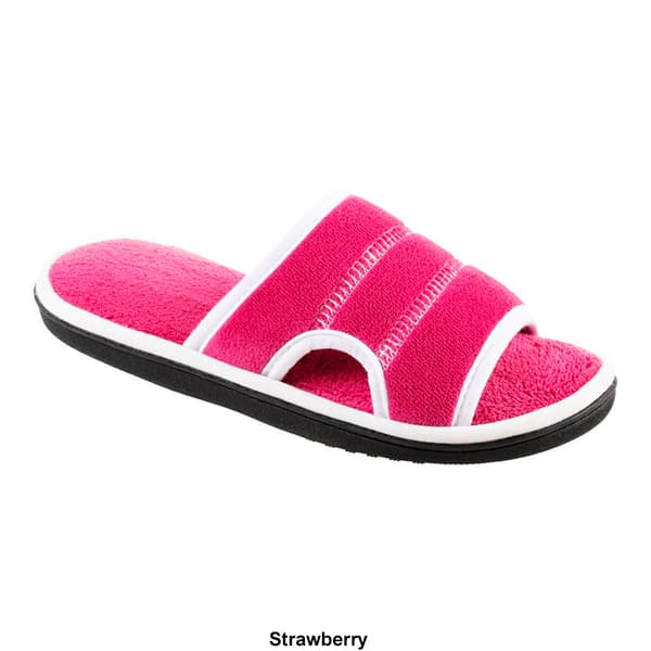 Womens Isotoner Micro Terry Vented Slide Slippers