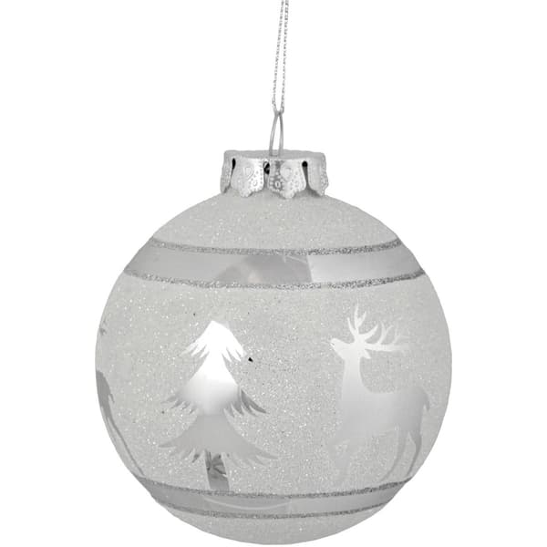 Northlight Seasonal Reindeer Glass Christmas Ball Ornament