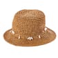 Womens Steve Madden Pearl Straw Bucket Hat - image 1