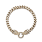 Mens Lynx Gold-Tone Ion Plated Stainless Steel Dragon Bracelet - image 5
