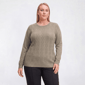 Plus Size Napa Valley Long Sleeve Cable Knit Front Sweater - image 9