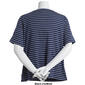 Plus Size Hasting & Smith Elbow Sleeve Stripe Boat Neck Top - image 2