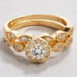 Ashley Cooper(tm) Gold-Tone Round Halo Cut CZ Bridal Set - image 1