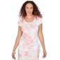 Womens Heart''s of Palm Bloom Service Printed Stretch Jersey T Sl - image 1