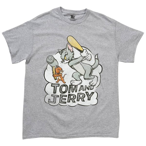 Young Mens Tom & Jerry Graphic Tee - image 