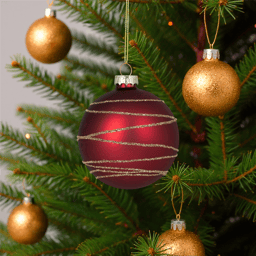 Northlight 4ct Red & Green Stripes Christmas Glass Ball Ornaments