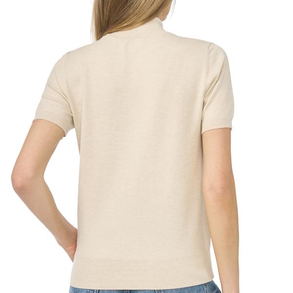 Womens Cece Short Sleeve Scarf Tie Neck Sweater