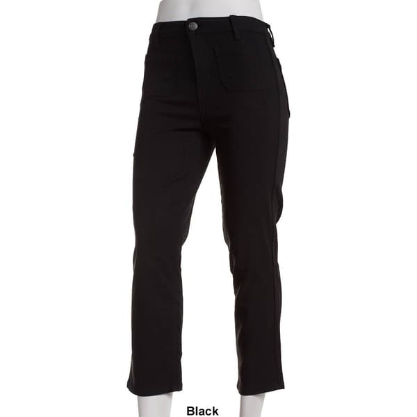 Juniors YMI&#174; Hyperstretch HiRise Patch Pocket Straight Crop Pants