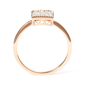 Haus of Brilliance Rose Gold 1/3ctw. Princess Cut Diamond Ring - image 5