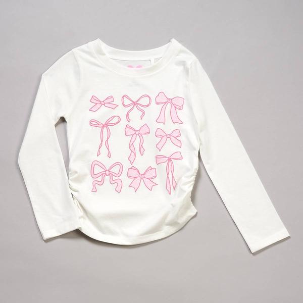 Girls (4-6x) Freestyle Revolution Glitter Bows Side Cinch Top - image 