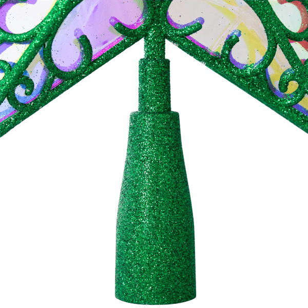 Northlight LED Green Star Glittered Christmas Tree Topper