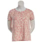Plus Size Hasting & Smith Short Sleeve Floral Peasant Tee - image 2