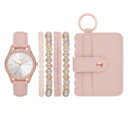 Womens Folio Watch/Bracelet/Cardholder Set - FMDFL2045