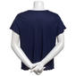 Petite Jaclyn Short Sleeve Lettuce Edge Scoop Neck Pajama Top - image 3