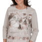 Womens Alfred Dunner Luxe Be A Lady Abstract Mesh Panel Blouse - image 5
