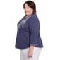 Plus Size Alfred Dunner Nantucket Knit Asymmetric Floral Blouse - image 3
