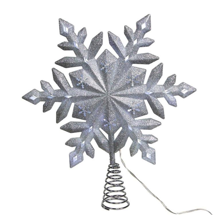 Kurt Adler 25-Light LED Glittered Snowflake Tree Topper