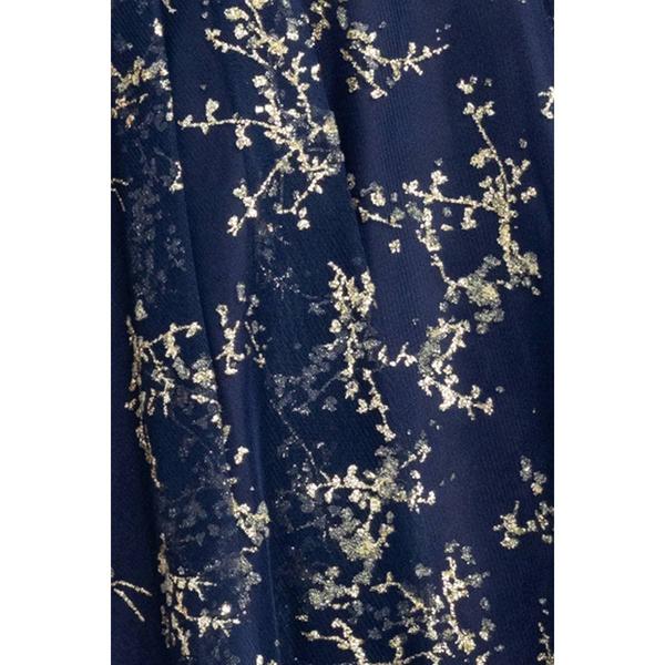 Juniors Plus Blondie Nites Floral Print Mesh Corset Party Dress