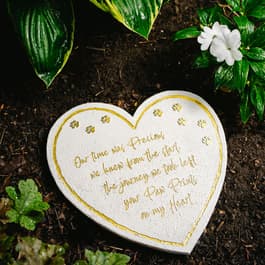 Pavilion 11in. Paw Prints Beloved Pet Garden Stone