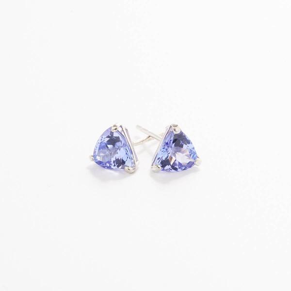 Precious Elegance&#40;tm&#41; Trillion Tanzanite Stud Earrings - image 