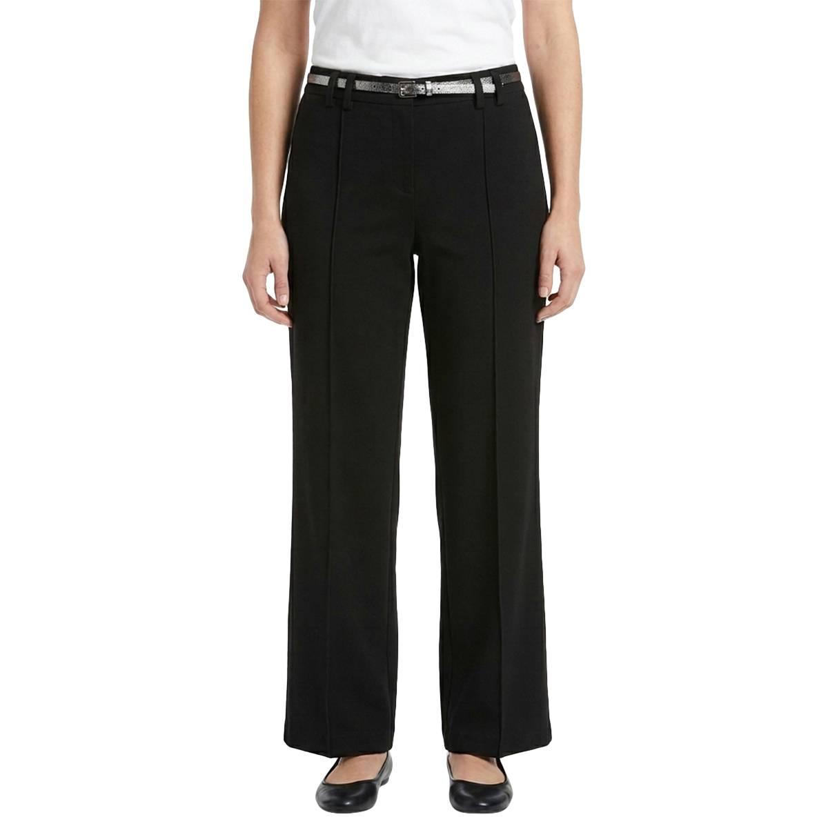 Womens Soho Apparel Pull On Wide Leg Snake Belt Casual Pants