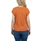Womens NY Collection Cap Sleeve Medallion Eyelet Blouse - image 2