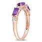 Gemstone Classics&#8482; 10kt. Pink Gold & White Topaz Stackable Ring - image 2