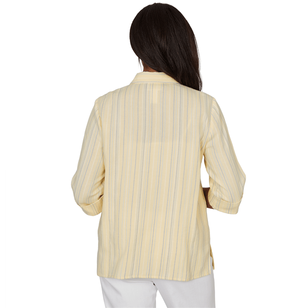 Womens Alfred Dunner Out Of The Blue Embroidered Daisy Blouse