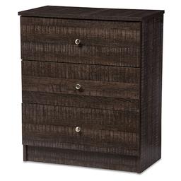 Baxton Studio Decon 3 Drawer Storage Chest