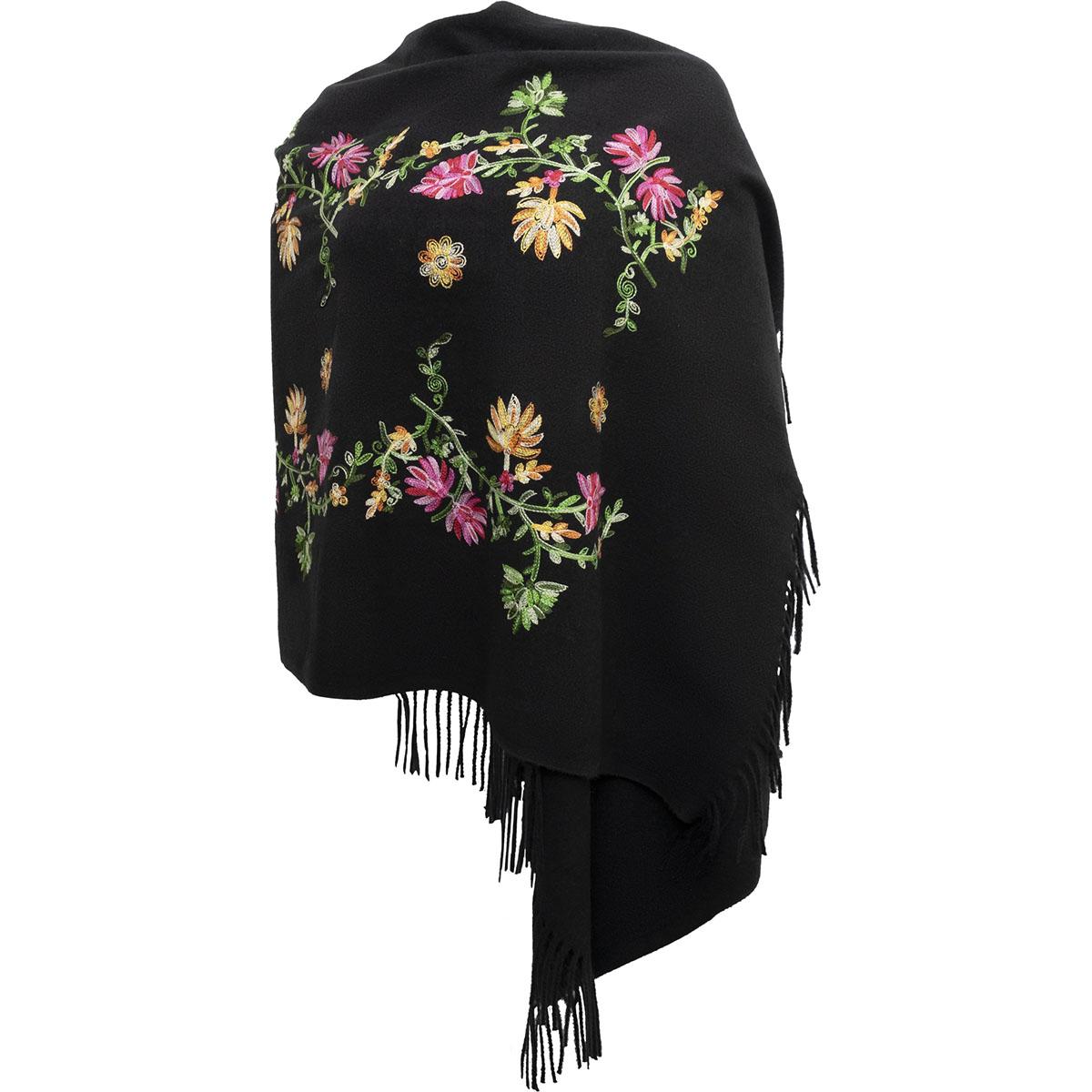 Womens Jessica McClintock Floral Embroidered Shawl