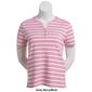 Petite Hasting & Smith Short Sleeve Stripe Henley Tee - image 4
