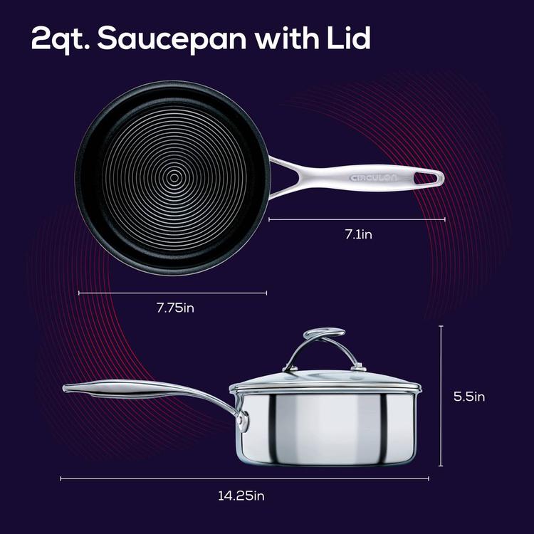 Circulon® 2qt. Stainless Steel Saucepan