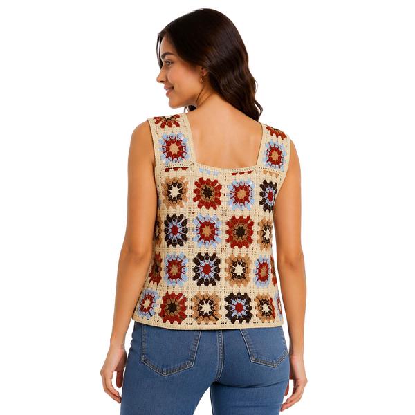 Juniors A. Byer Crochet Floral Patch Tank Top