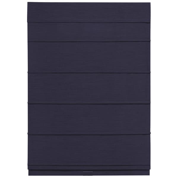 5in. Cordless Textured Fabric Roman Shades - Navy