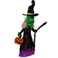 Northlight LED Witch with Broom Outdoor Halloween Decoration - image 4
