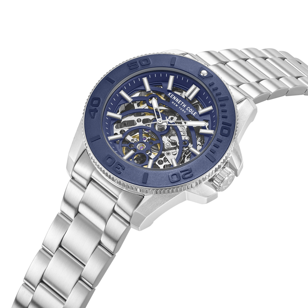 Mens Kenneth Cole New York® Automatic Silver Watch - KCWGY0076501