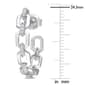 Sophia B Sterling Silver 1/7ct. Diamond 3/4 Chain Hoop Earrings - image 3
