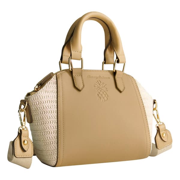 Tommy Bahama Mini Satchel w/ Straw Accents