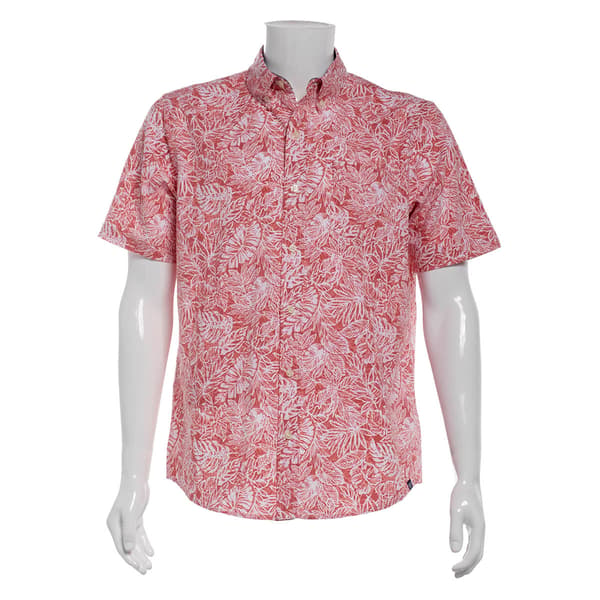 Mens Chaps Seersucker Button Down Shirt - Cardinal - image 