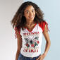 Juniors Almost Famous&#40;tm&#41; Free Spirited Notch Neck Graphic Tee - image 1