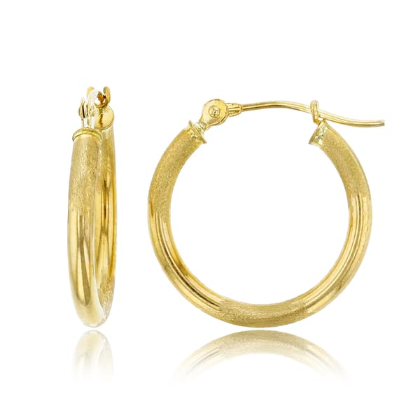 Gold Classics&#40;tm&#41; 10kt. Yellow Gold 18x2mm Round Hoops - image 
