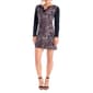 Womens 24/7 Comfort Apparel Abstract Long Sleeve Shift Dress - image 1