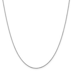 Gold Classics(tm) .90mm. White Gold Box Necklace with Spring