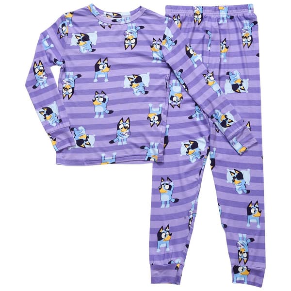 Girls Bluey 2pc. Sleep Mode Tight Fit Pajamas Set - image 